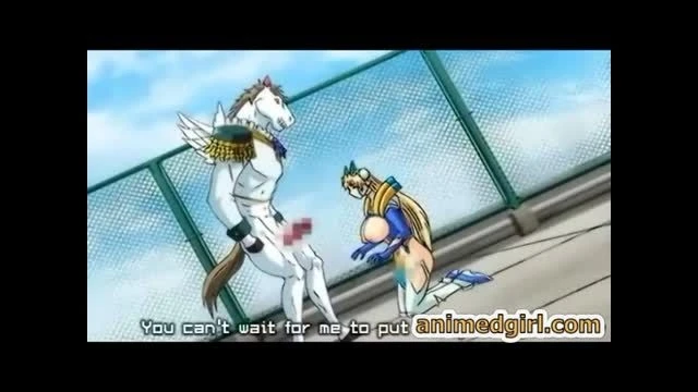 Monster horse anime hard poked wet pussy hentai warrior girl